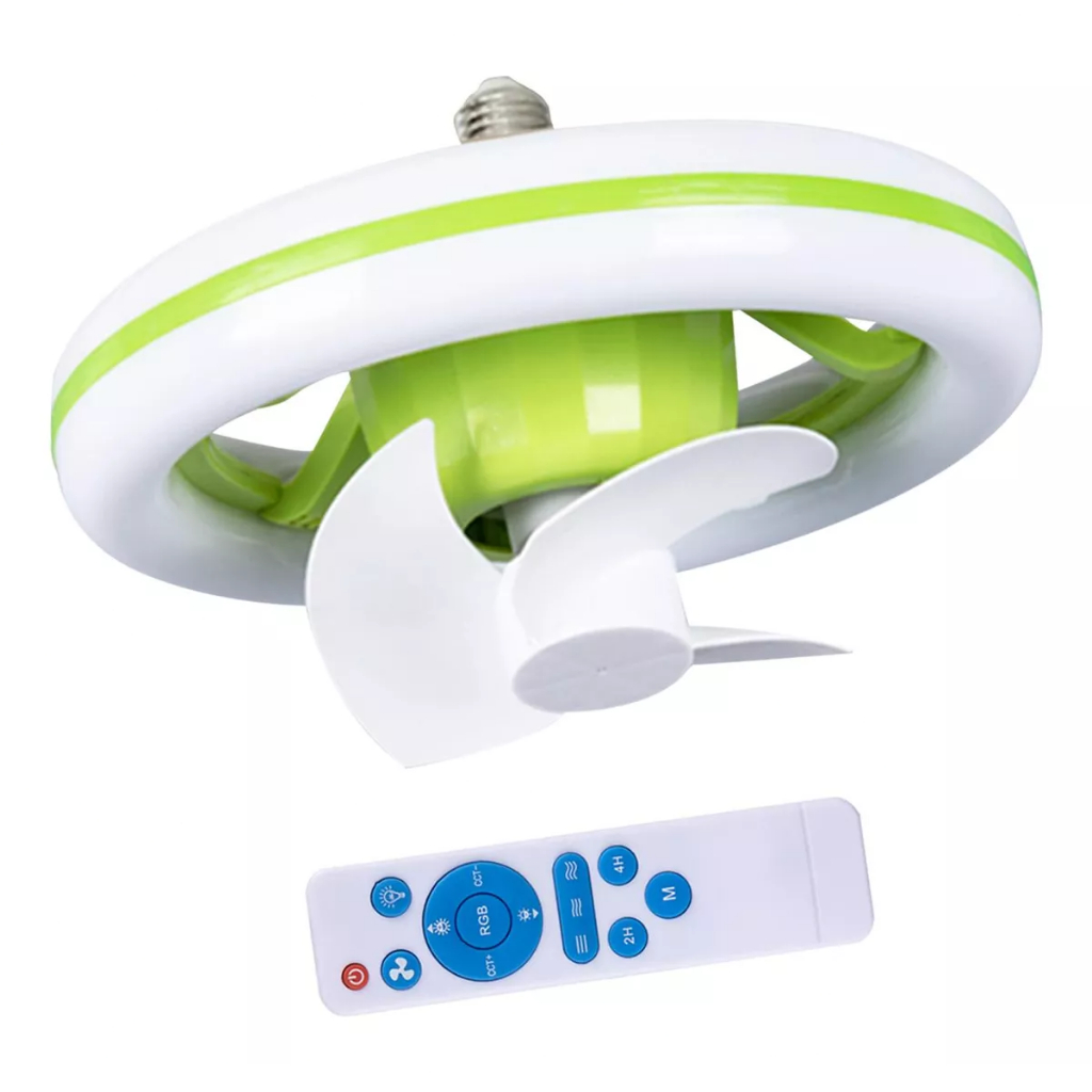 Ventilador De Teto 50W Silencioso Com Luz Controle Remoto Branco Frio Branco Quente Large Air Volume 110V