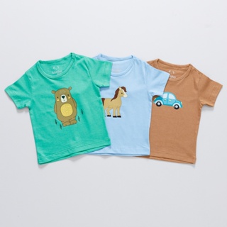 Kit 03 Camisetas Estampadas Meia Malha 100% Algodão Meninos em Oferta na Shopee