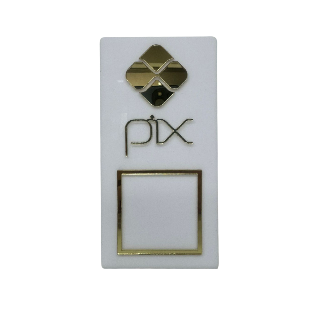 Placa Pix Qr Code Display Para Pagamentos Acrílico