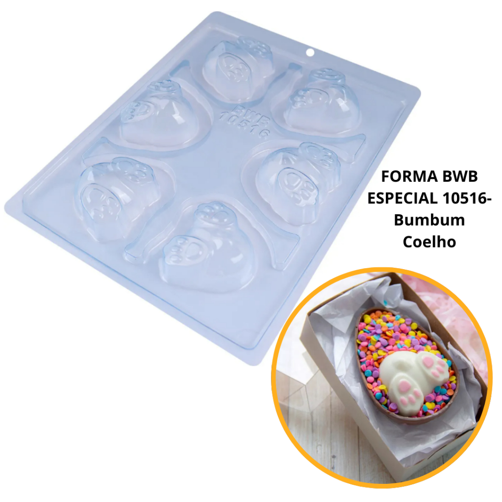1~4 FORMA SILICONE BWB (3 PARTES) PÁSCOA BUMBUM COELHO CÓD.:10516 em Oferta na Shopee