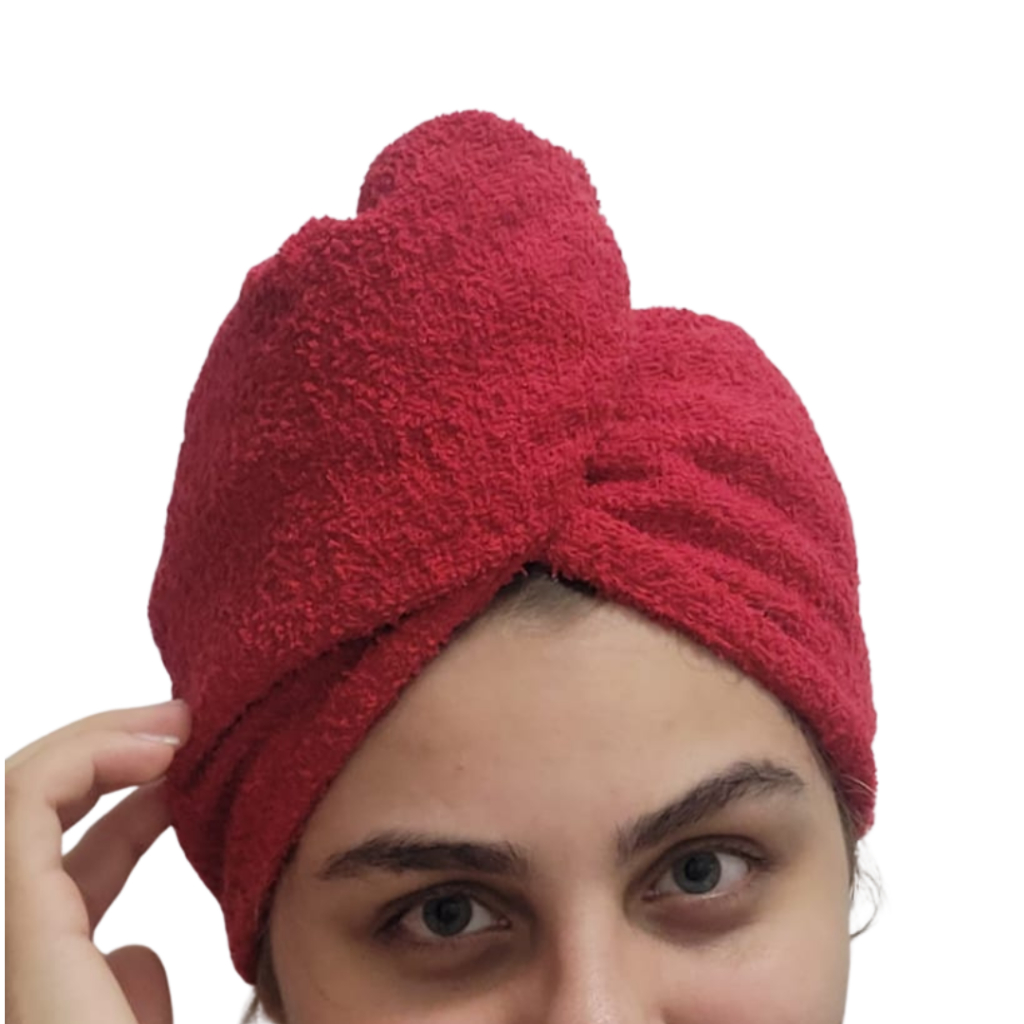 Toalha Mágica Touca Para Secar Cabelo Tecido Felpudo Microfibra 100% Algodão