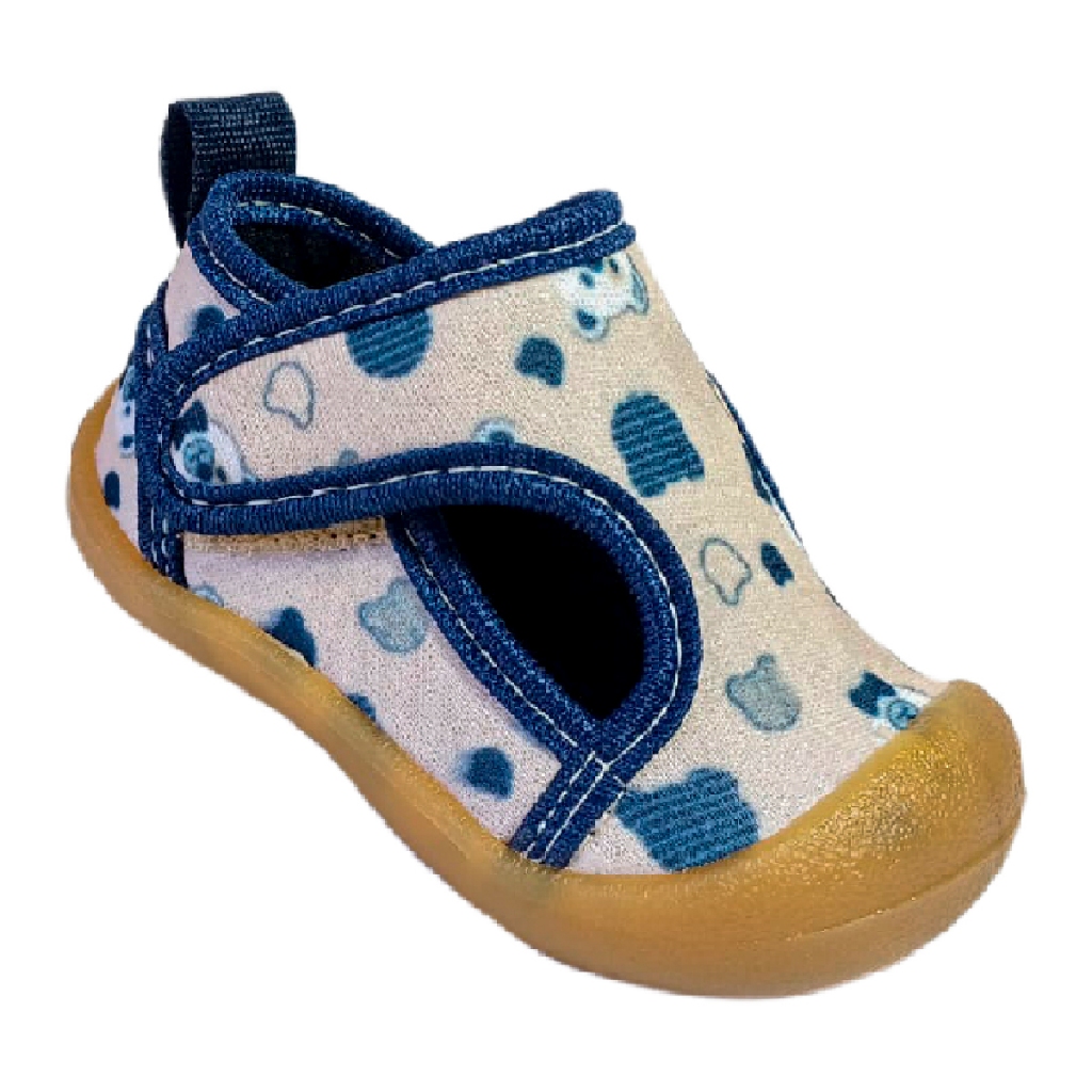 Tênis Sandália Bebê Estampada Marfim com Ajuste Prático e Confortável em Oferta na Shopee