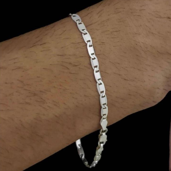 Pulseira Piastrine 4 mm a Prata Legitima 925 Antialérgico em Oferta na Shopee