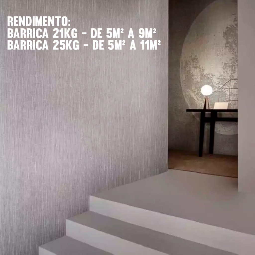 Textura Riscada grafitexx Colortexx 21kg Premium barrica Branco Lavável