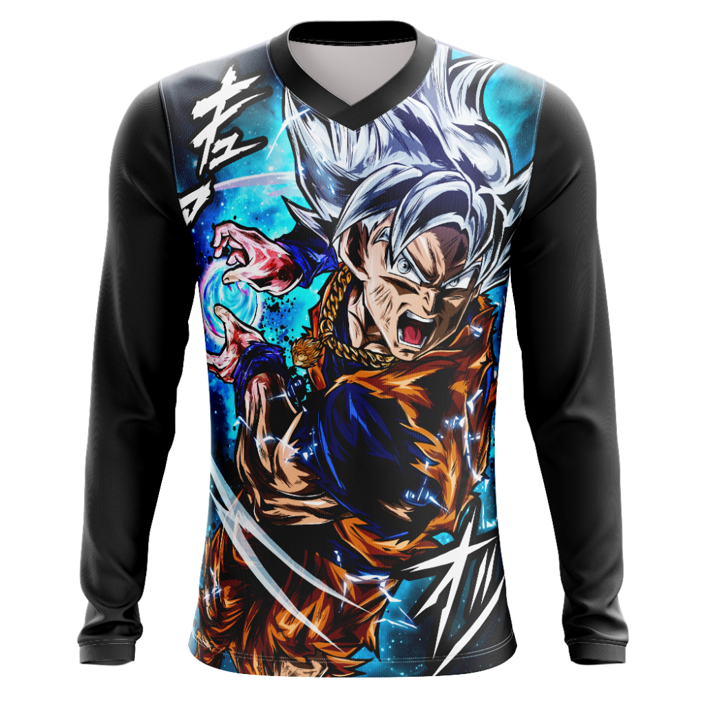 Camisa / Camiseta Goku Instinto Superior Anime Dragon Ball Super Manga Longa em Oferta na Shopee