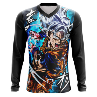 Camisa / Camiseta Goku Instinto Superior Anime Dragon Ball Super Manga Longa em Oferta na Shopee