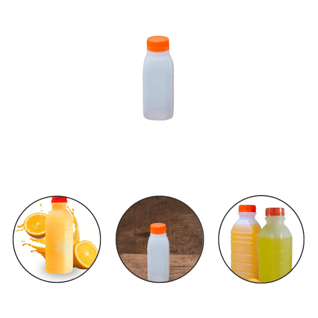 Garrafa Plástica Para Bebidas Sucos Mel 300ml Tampa Com Lacre 10 Unidades