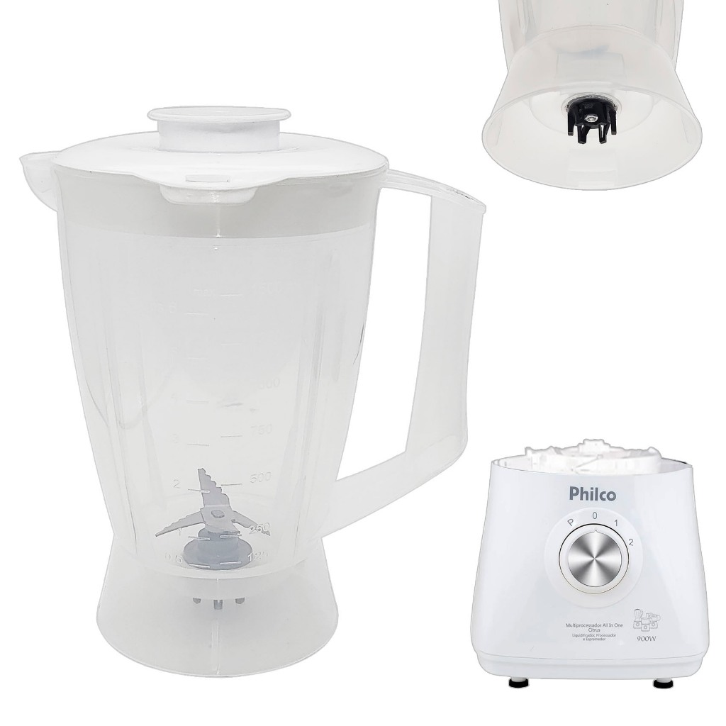 Copo Do Liquidificador Multiprocessador Philco All In One + Citrus / Pr 2 (Boca Maior) em Oferta na Shopee