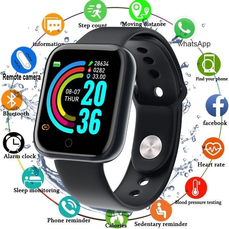Relógio Smartwatch D20  Inteligente Esportivo Bluetooth Android/iOS - Com foto Na Tela SHB-201 em Oferta na Shopee