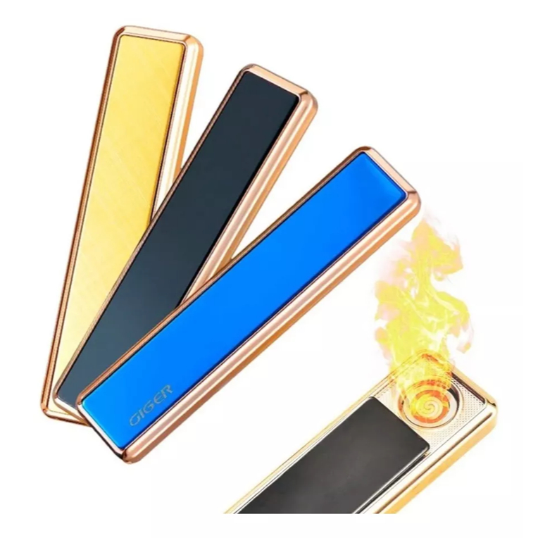Kit Com 3 Isqueiro Slim Elétrico Eletronico Usb Portátil Para Bolso