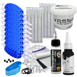 Kit Tatuagem Biqueira Agulha Transfer Vaselina Tinta batoque Tattoo em Oferta na Shopee