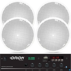 Kit Som Residencial 300w Bluetooth + 4 Caixas Gesso Acustica