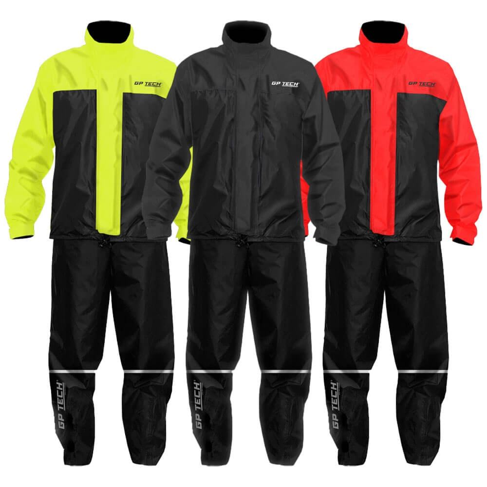 Capa De Chuva Siena Masculina para Motociclista cores Preta Vermelha Amarela | Gp Tech em Oferta na Shopee