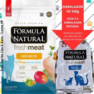 Ração 500g para Gatos ADULTOS Fórmula Natural Fresh Meat sabor Frango em Oferta na Shopee