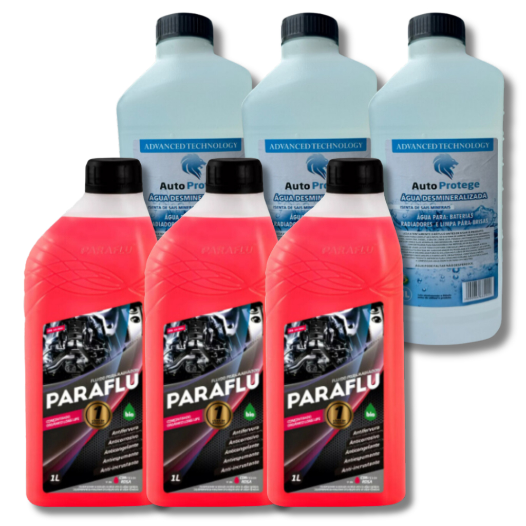 KIT 3 PARAFLU CONCENTRAO ROSA MAIS 3 AGUAS DESMINERALIZADA