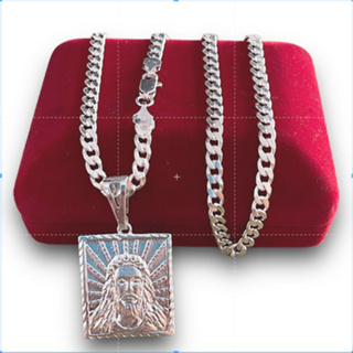 Cordão Corrente Grumet 4 mm Prata 925 Antialérgico Masculino - 70 cm Placa Jesus em Oferta na Shopee