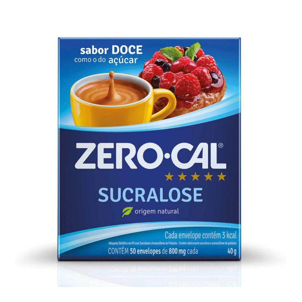 Adoçante Zero-Cal Sucralose Envelope 50 unidades