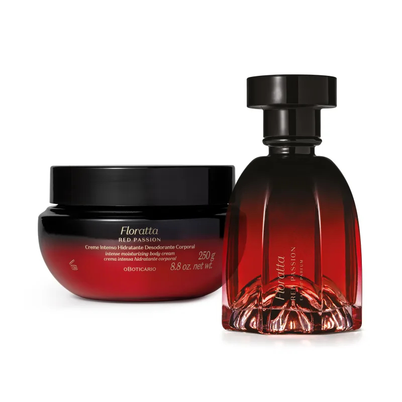 Combo Floratta Red Passion: Eau De Parfum 75ml + Creme Intenso Hidratante Desodorante 250g
