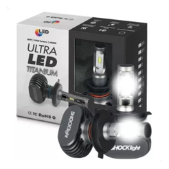 Kit Lâmpada Ultra LED Titanium Shocklight 10.000 Lumens Super Branca 12V 24V