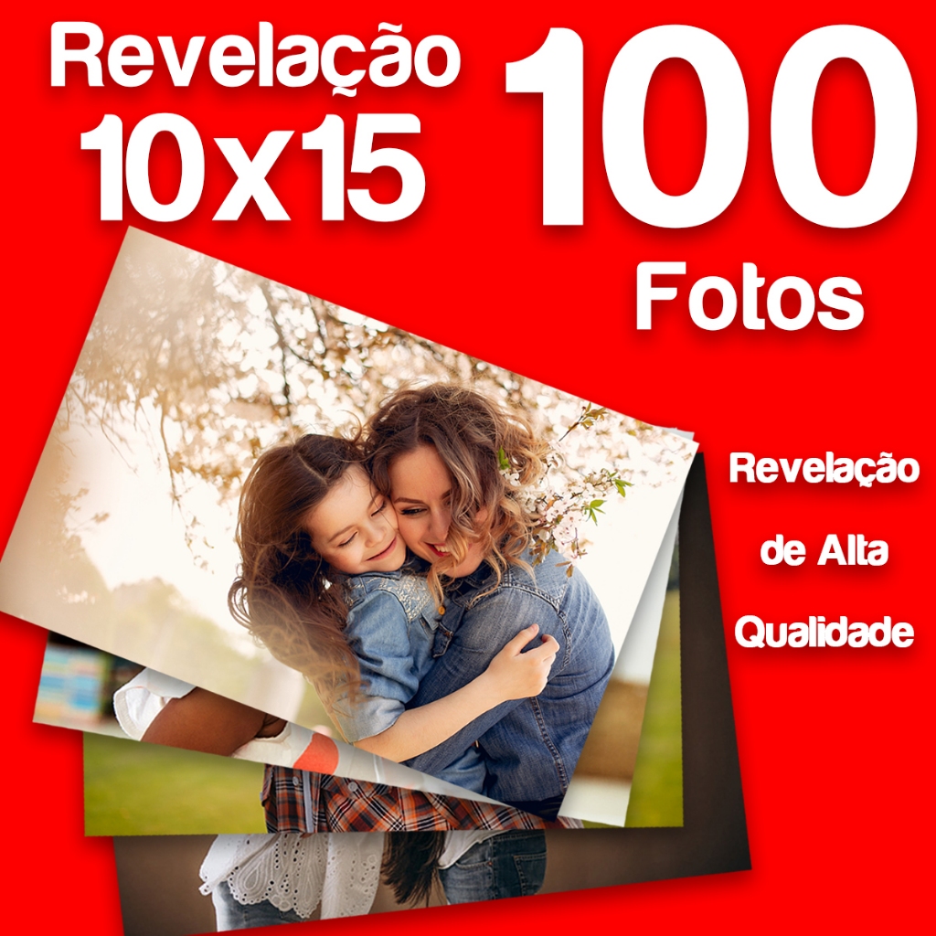 Revelar Fotos 10x15 (100 Fotos) de Alta Qualidade Papel Brilho ou Fosco em Oferta na Shopee