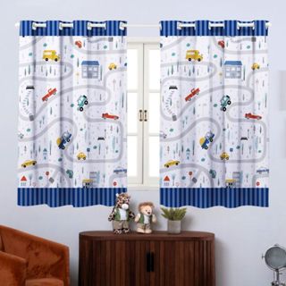 Cortina Quarto Infantil Criança Pequena 2,00x1,40 Divertida Menino Carrinhos Carros Pista Corrida em Oferta na Shopee