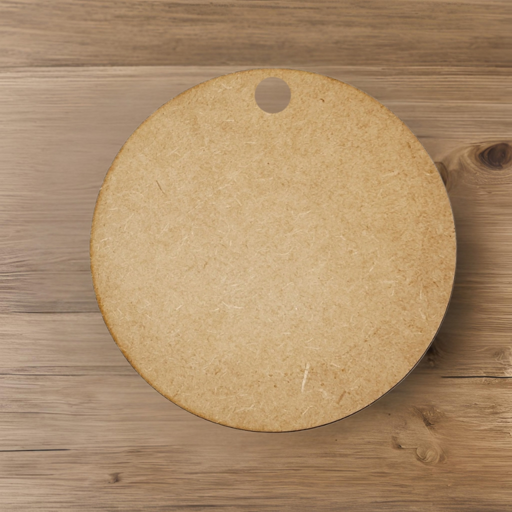 100 Bolacha 4cm MDF Cru Aplique/Base/Pintura/Chaveiro C/Furo