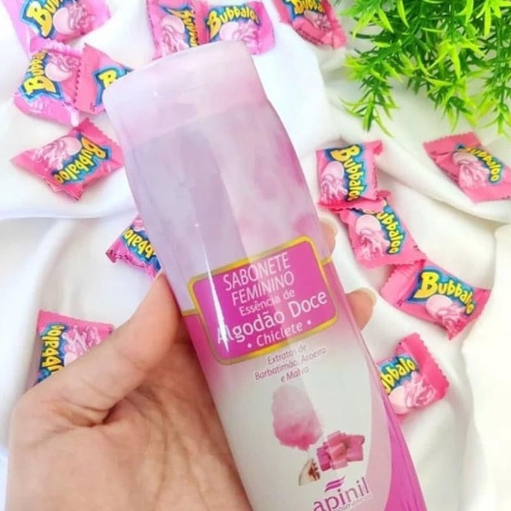 Sabonete Feminino Íntimo Chiclete Algodão Doce Anti Odores 210ML