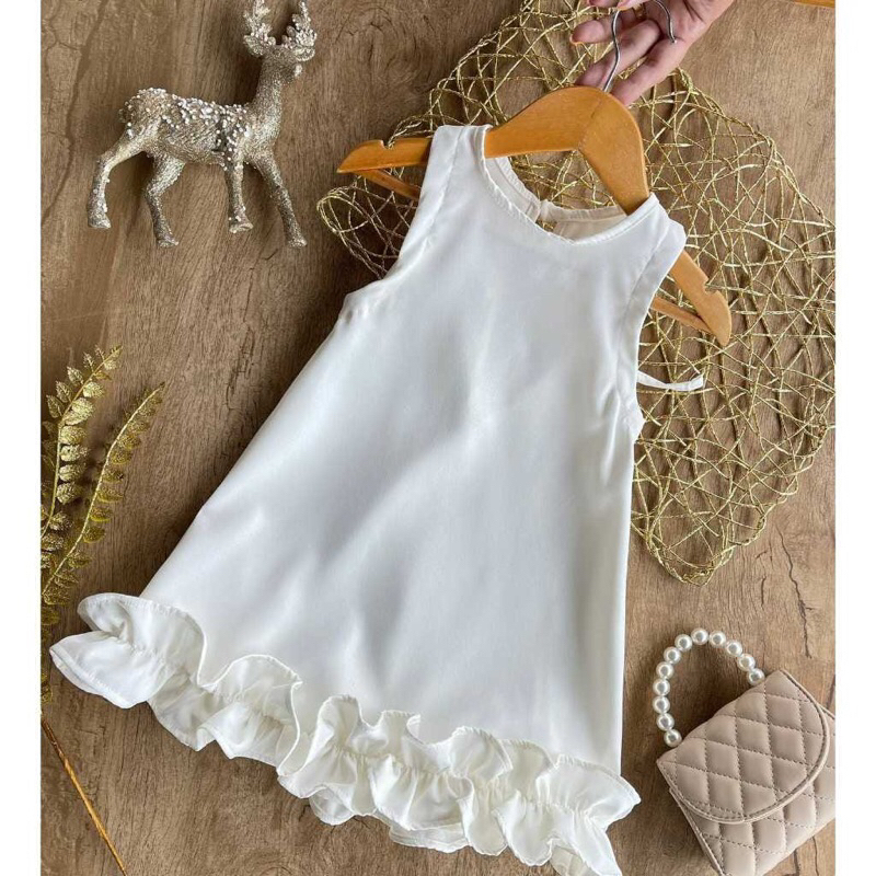 vestido trapézio /batinha vermelho /branco — imagem 2 de 2