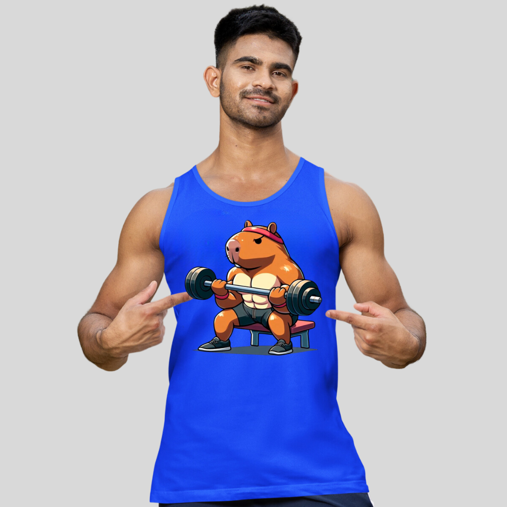 Regata Masculina Camiseta Cavada Treino Estampa Capivara Forte Lançamento lançamento