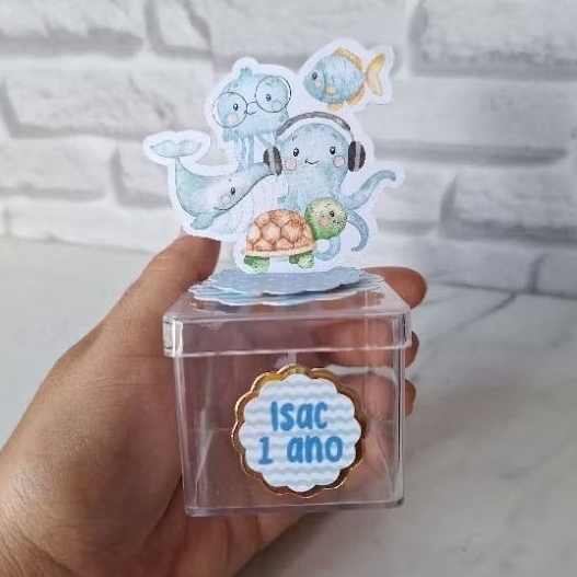 Apliques em pé 3D e nome da criança Fundo do Mar Menino  Lembrancinhas Festa infantil  Aniversário em Oferta na Shopee