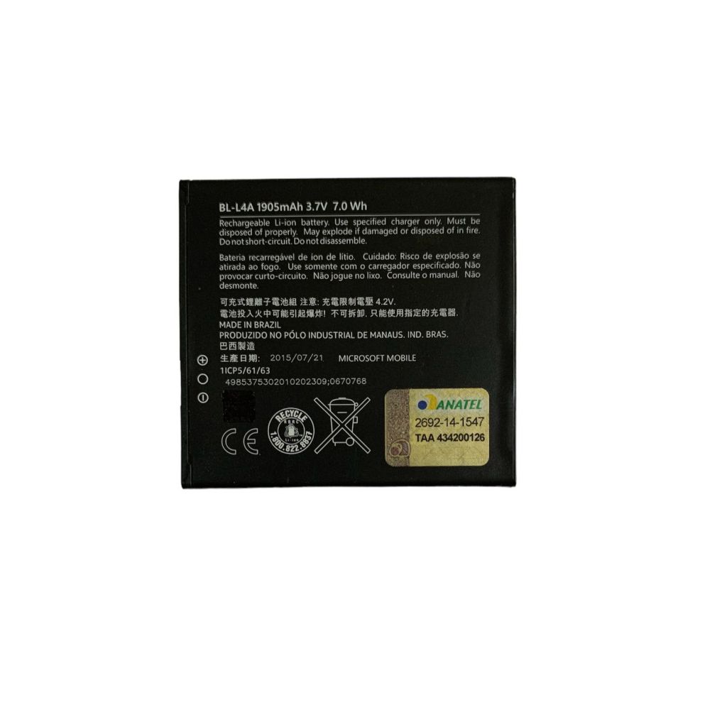 Ba-teria Nova Modelo Bl-l4a Original Para Celular Microsoft Lumia 535 RM-1090