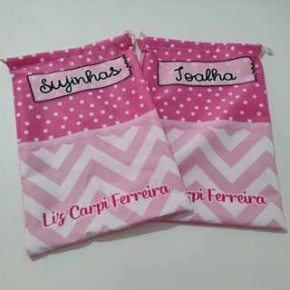 SACO PARA ROUPA INFANTIL - ESTAMPA PRONTA - COM NOME DO SEU FILHO! em Oferta na Shopee