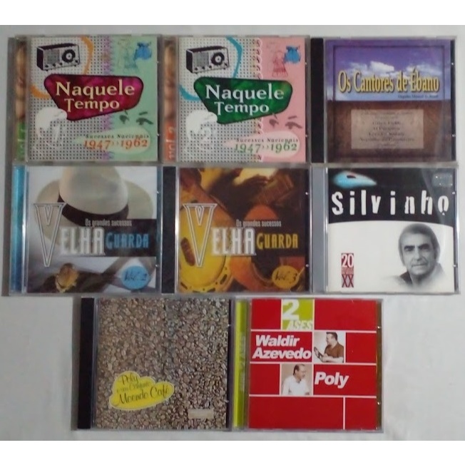 CD Velha Guarda Cantores de Ébano Silvinho Poly e Seu Conjunto Waldir Azevedo Coletâneas de Sucessos Original Gravadora