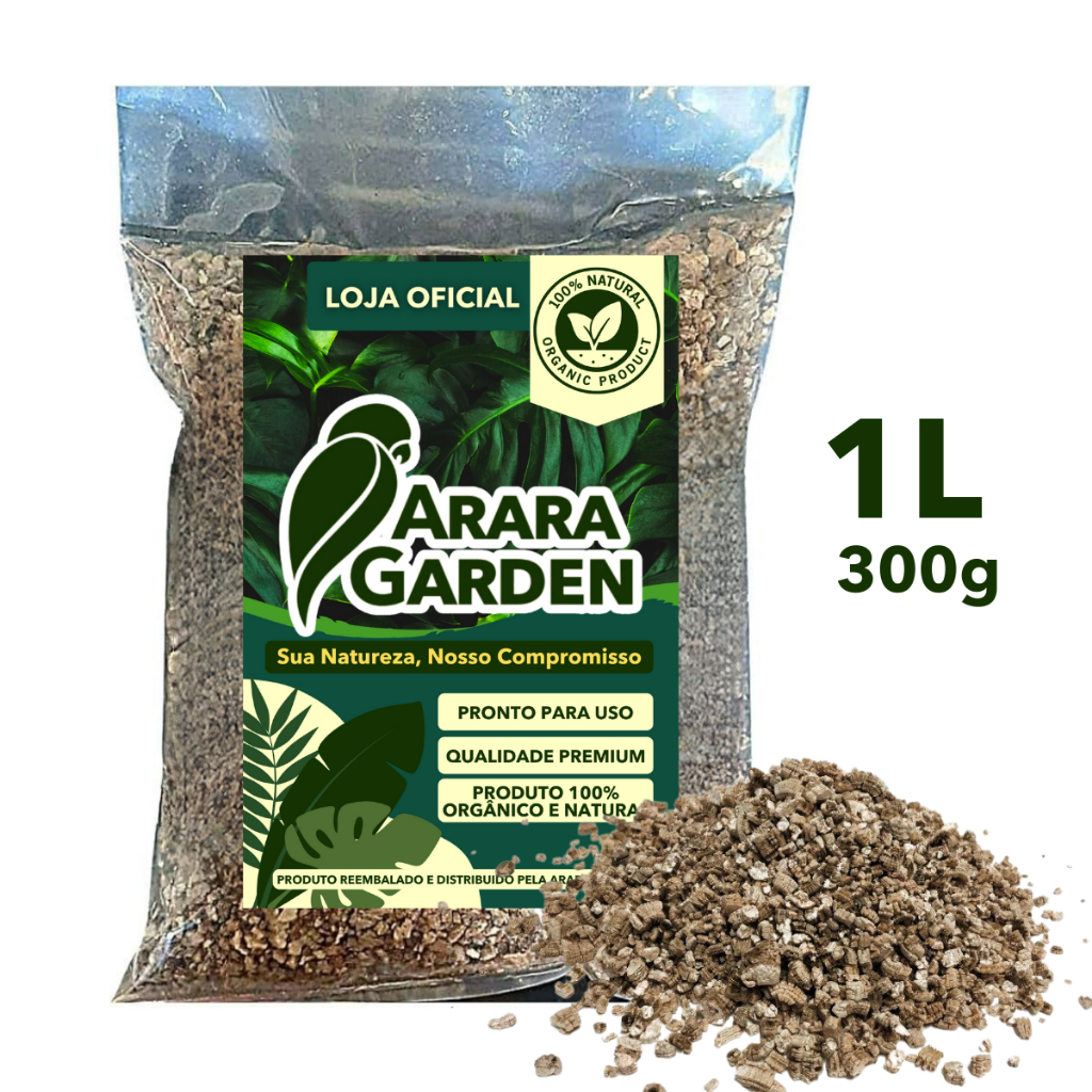 1L Vermiculita Expandida 300g Ideal para Plantas e Substratos Grow Indoor