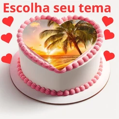 Papel Arroz em Formato de Coração