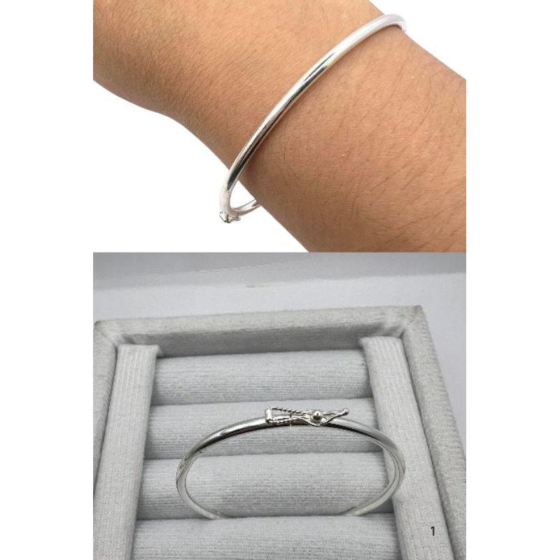 bracelete fio redondo  19 cm  prata 925 em Oferta na Shopee
