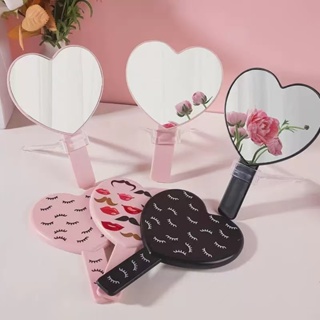 Espelho de Mão em Formato de Coração - Portátil e Elegante Prático para sua Rotina Diária em Oferta na Shopee