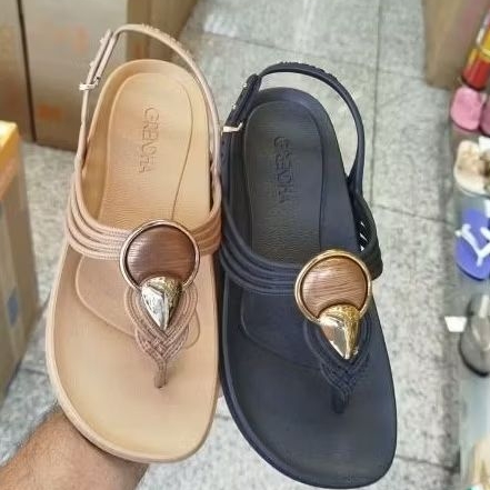 Sandália Feminina De Dedo Fechamento Calcanhar Papete Rasteira