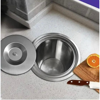 Lixeira de Embutir Inox Pia Gourmet 3 ou 5 Litros não Enferruja em Oferta na Shopee