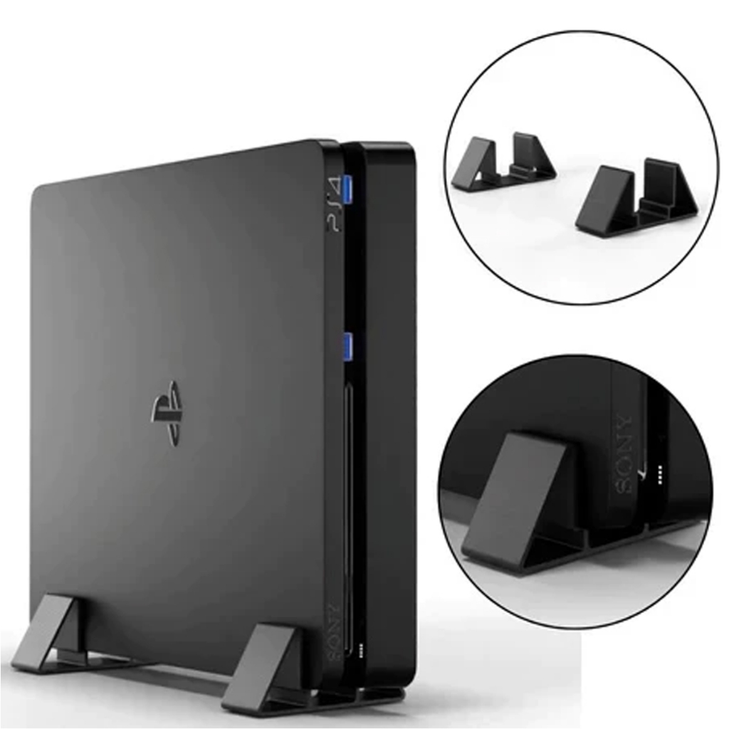 Base Suporte Pezinho Vertical PS4 Slim – Pezinho Estável, Resistente, Preto, Pronta Entrega