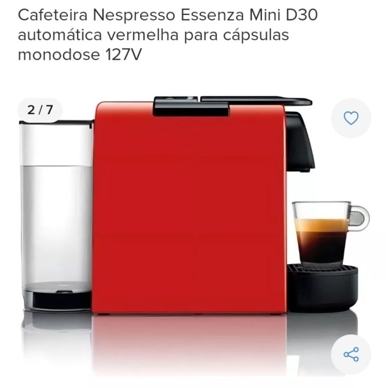 Cafeteira Expresso Nespresso Essenza Mini D30 vermellha