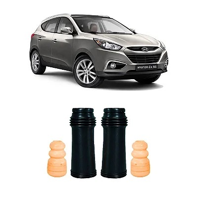 Kit Batente e Coifa Amortecedor Traseiro I30 2009 a 2014 IX35 2010 a 2021 Elantra 2009 em diante Sportage 2010 a 2016