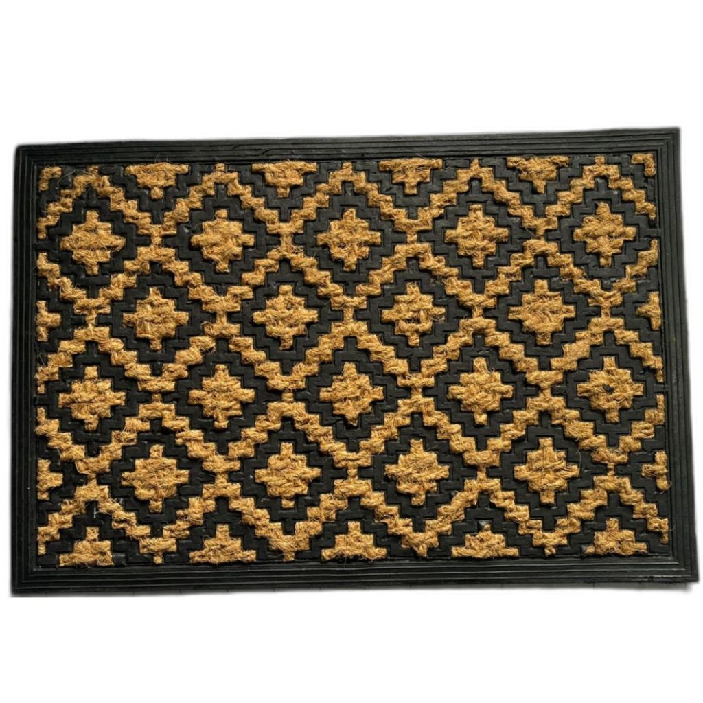 Tapete Capacho Losangos Para Porta De Entrada 40x60 Emborrachado Antiderrapante Casa Escritório