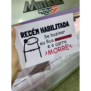 009 ADESIVO RECEM HABILITADA SE BUZINAR EU FICO NERVOSA em Oferta na Shopee