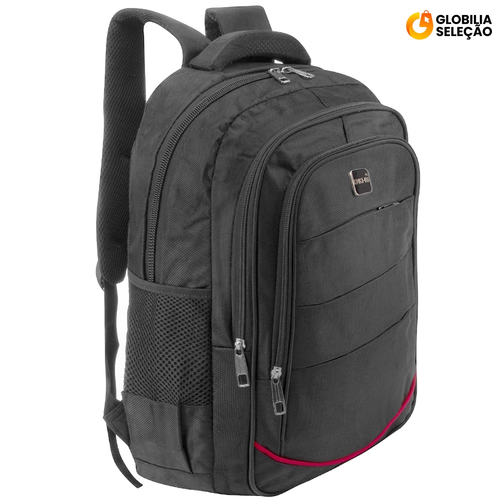 Mochila Notebook Escolar Executiva Adulto Masculina Feminina Grande Impermeável Respirável MA0310-5C_PRETO