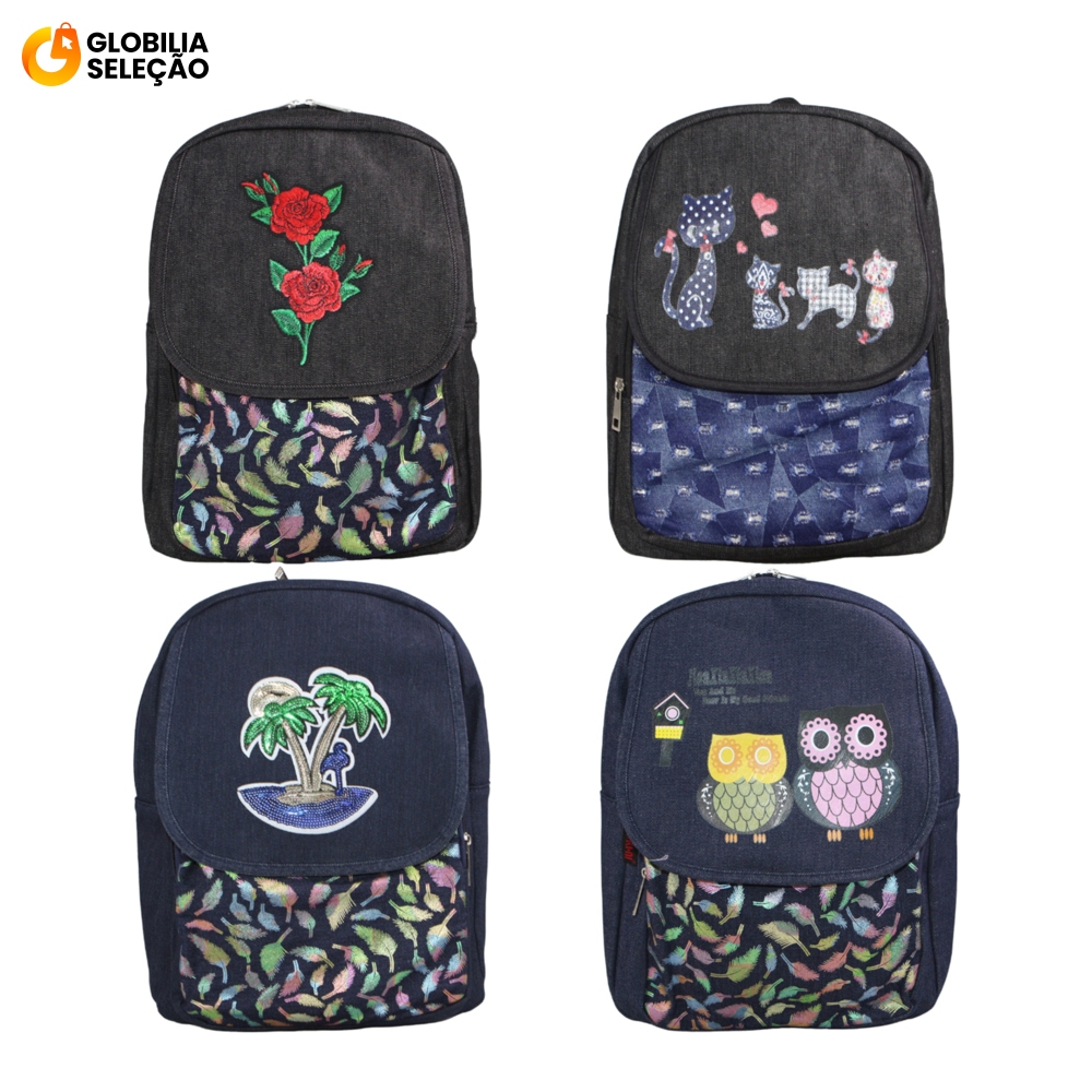 Mochila Escolar Infantil Menina Juvenil Feminina