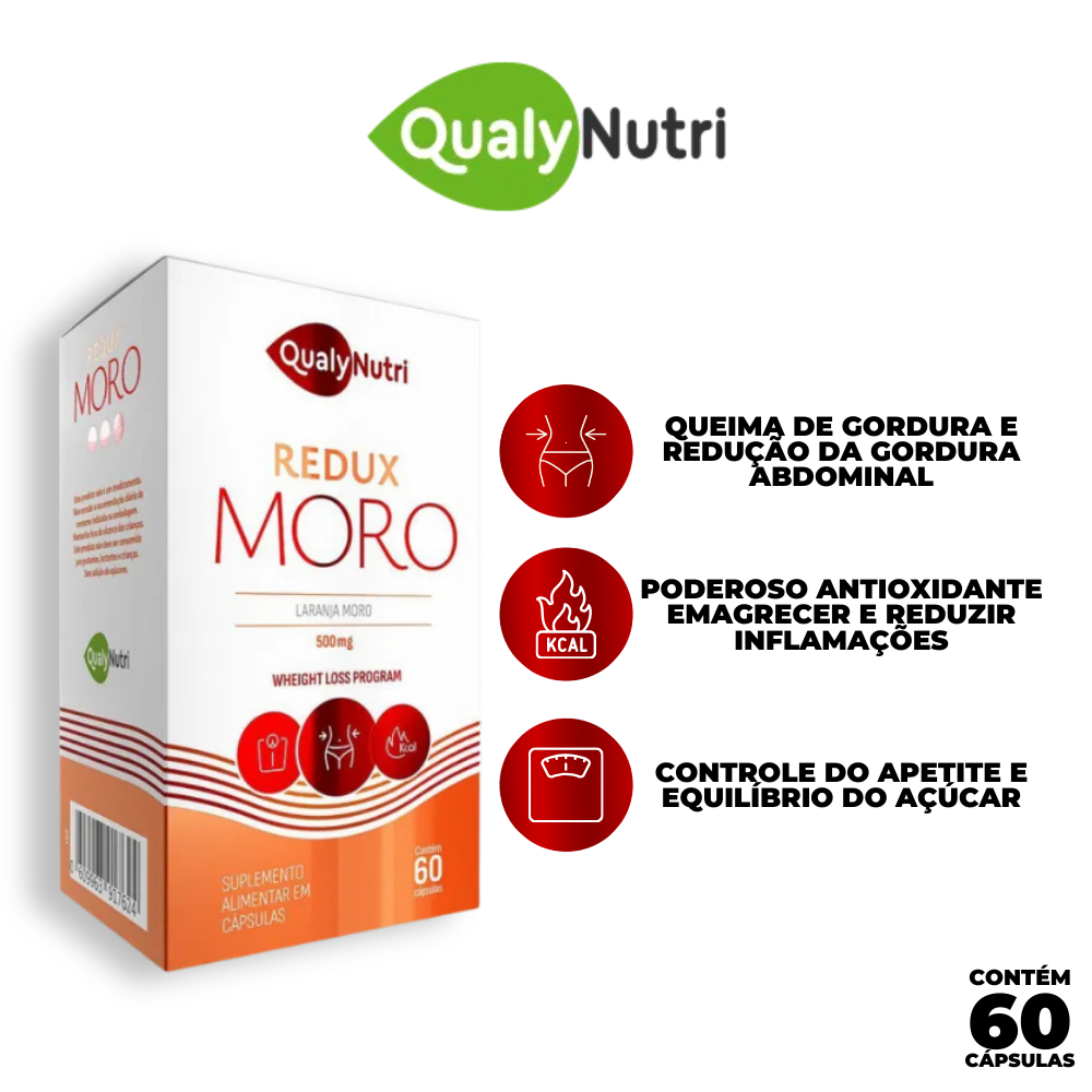 Moro Redux 500mg 60caps - Qualynutri em Oferta na Shopee