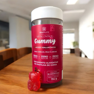Vitamina Para Cabelo e Unhas Crescimento e Fortalecimento Capilar Vittacontrol Gummy + A Hialurônico em Oferta na Shopee