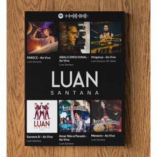 Placa Quadro Luan Santana Spotify em Oferta na Shopee