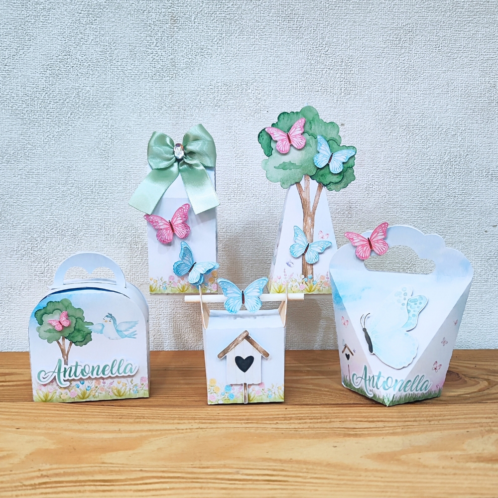Kit de Festa Personalizado Jardim das Borboletas | Aniversário Borboletas | Lembrancinha de festa Jardim encantado